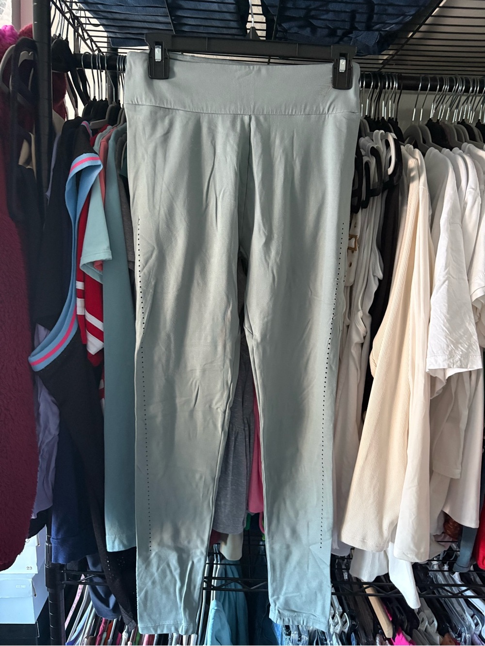 Light Gray Women’s High-Waist Athletic Leggings